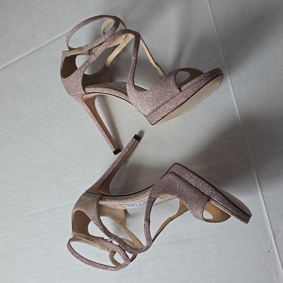 Jimmy Choo Women's Lance 100 Strappy High-Heel Platform Sandals Pink sz 39 - Picture 6 of 16